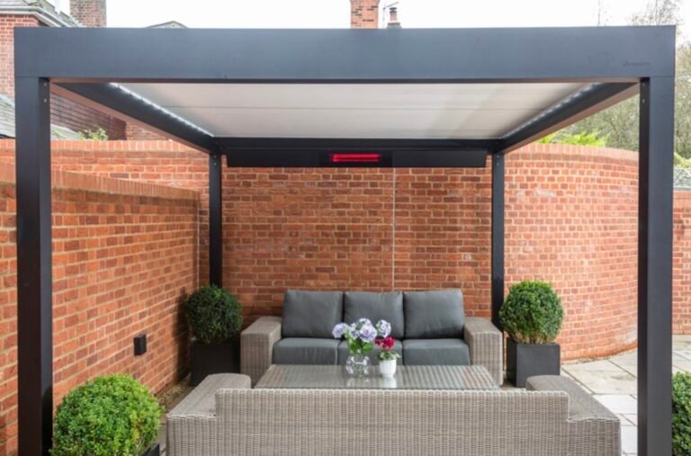 louvered roof veranda Berkshire